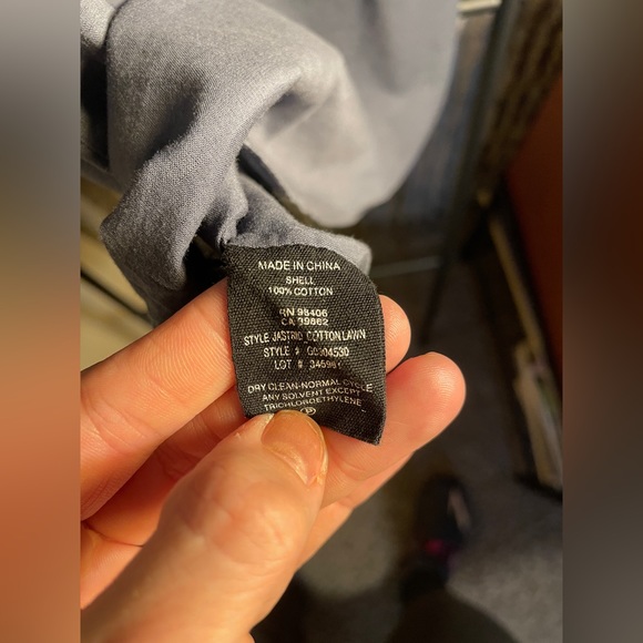 Theory Jastrid Lawn Ruffled Cotton Top in Steel Grey/Blue - Women’s Small - Picture 8 of 10